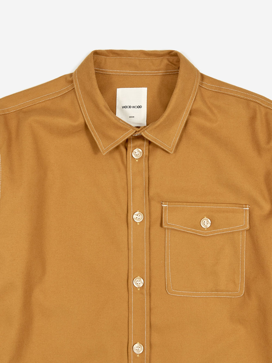 Wood Wood Wood Wood Aske Shirt - Mustard - Yellow