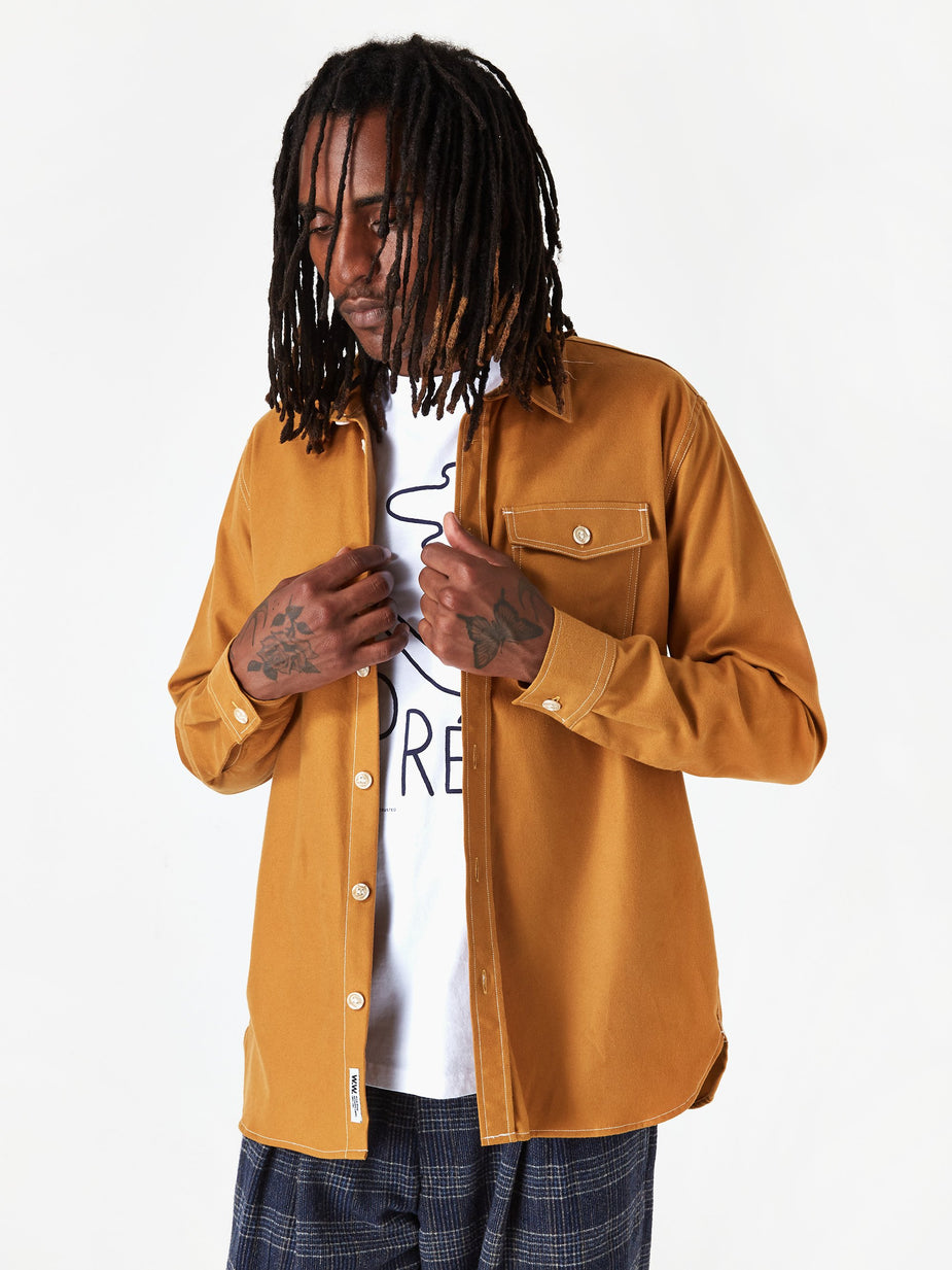 Wood Wood Wood Wood Aske Shirt - Mustard - Yellow