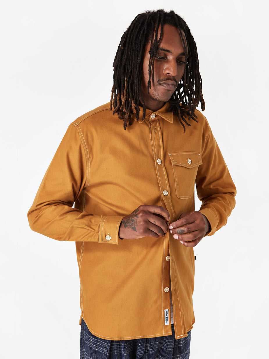 Wood Wood Wood Wood Aske Shirt - Mustard - Yellow
