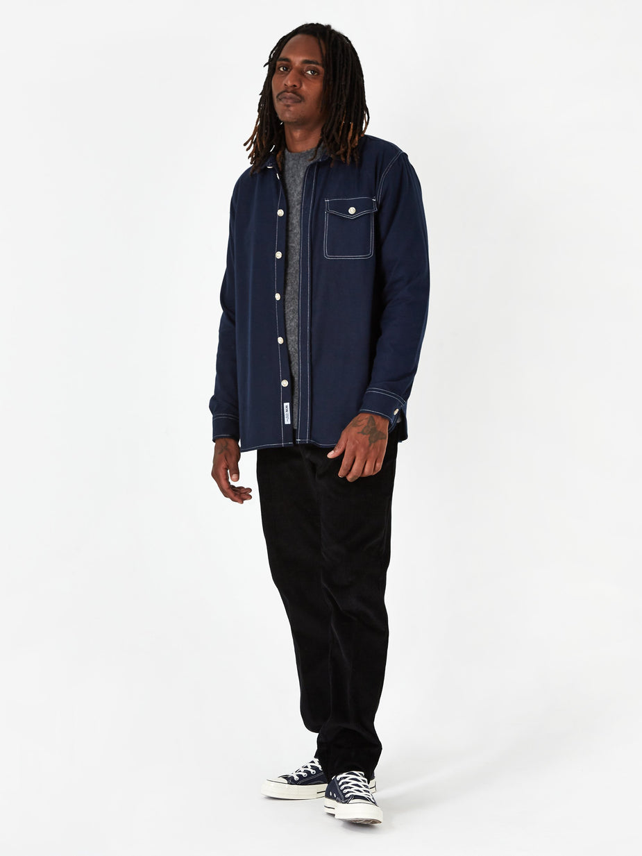 Wood Wood Wood Wood Aske Shirt - Navy - Blue
