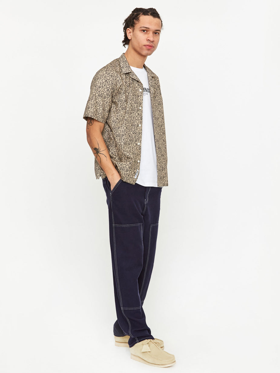 Wood Wood Wood Wood Brandon Shirt - Taupe AOP - Neutrals