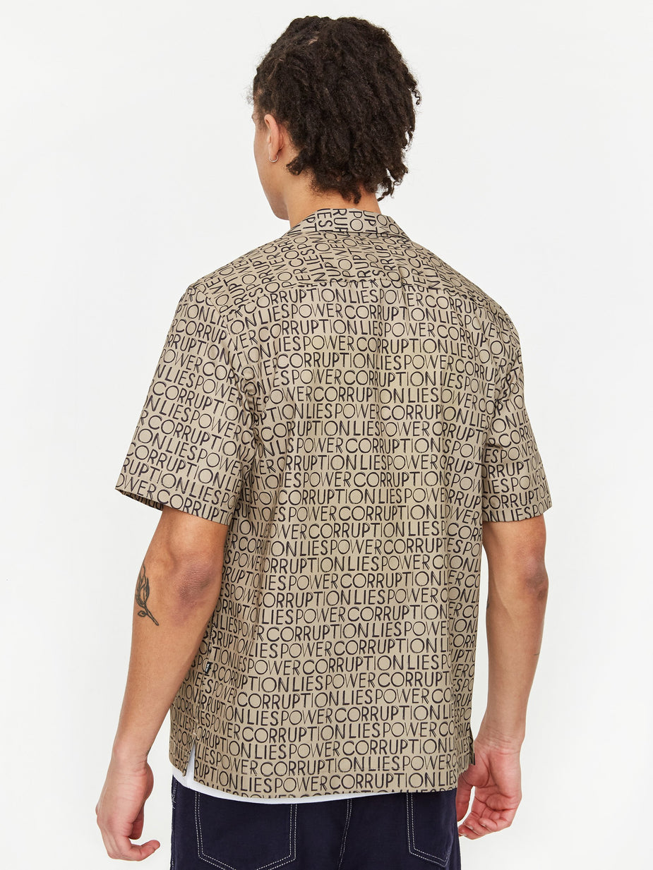 Wood Wood Wood Wood Brandon Shirt - Taupe AOP - Neutrals