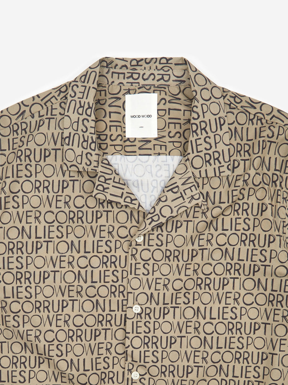 Wood Wood Wood Wood Brandon Shirt - Taupe AOP - Neutrals