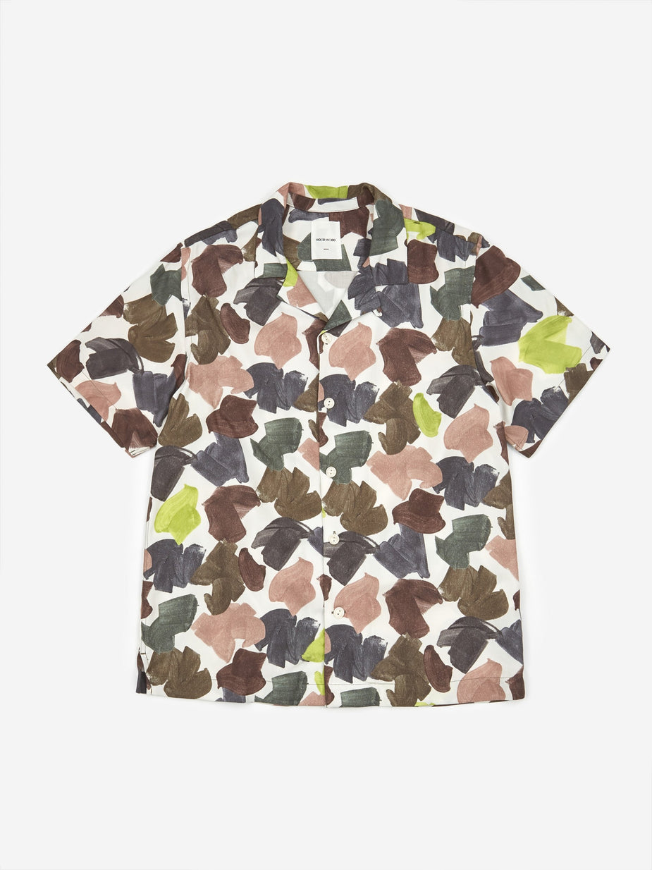 Wood Wood Wood Wood Brandon Shirt - White AOP - White