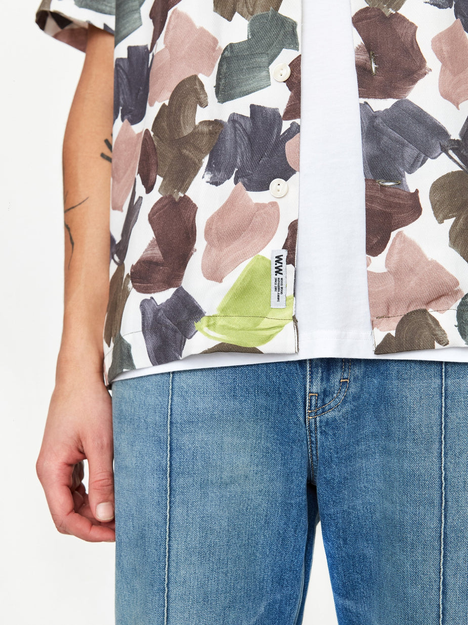 Wood Wood Wood Wood Brandon Shirt - White AOP - White