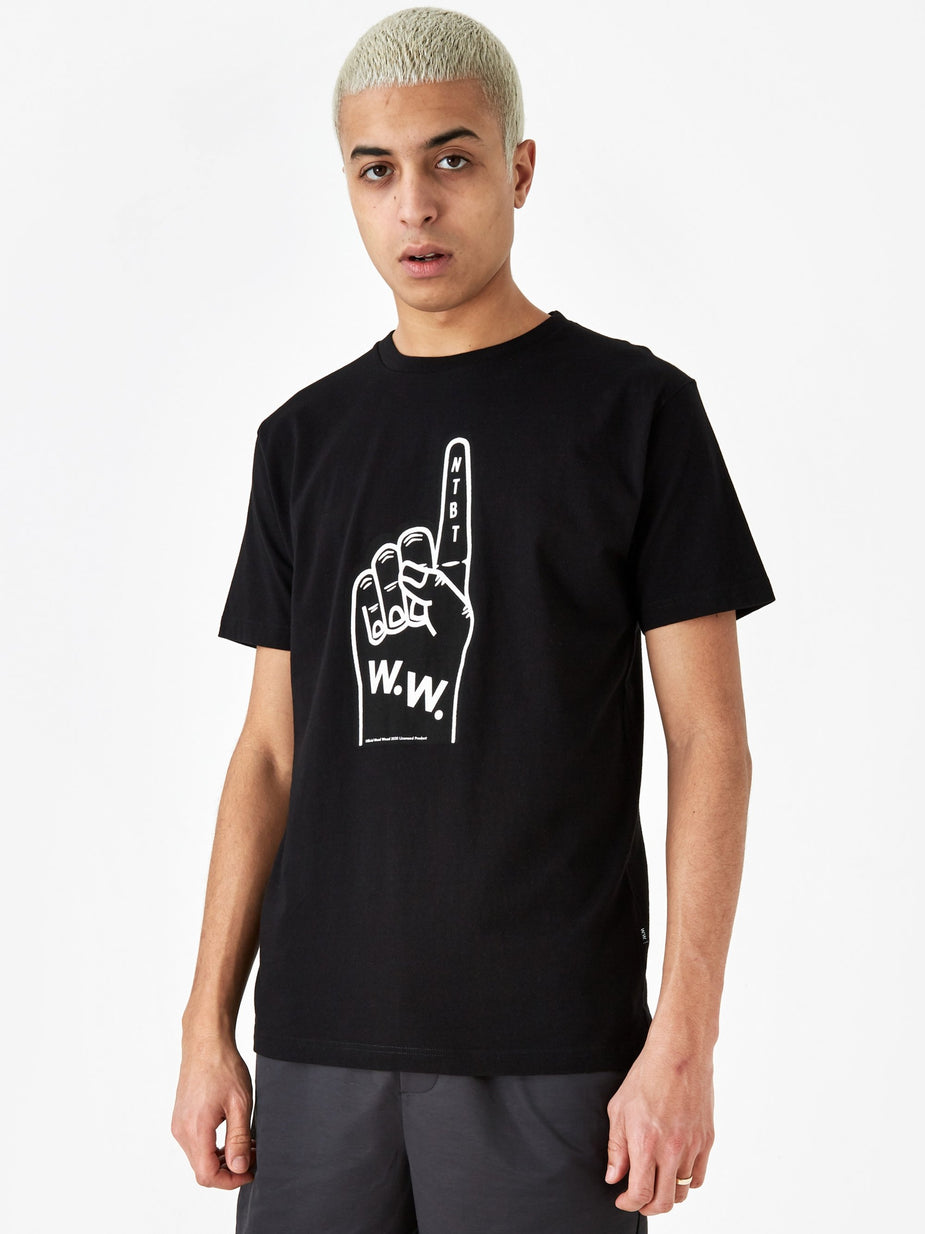Wood Wood Wood Wood Foam T-Shirt - Black - Black