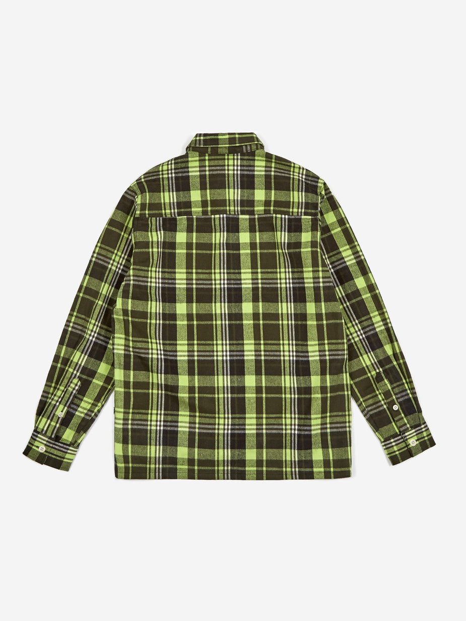 Wood Wood Wood Wood Franco Shirt - Green Check - Green