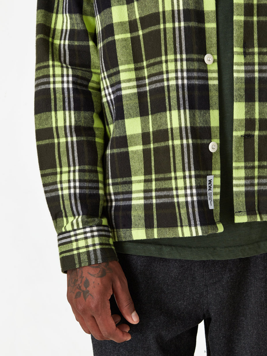 Wood Wood Wood Wood Franco Shirt - Green Check - Green