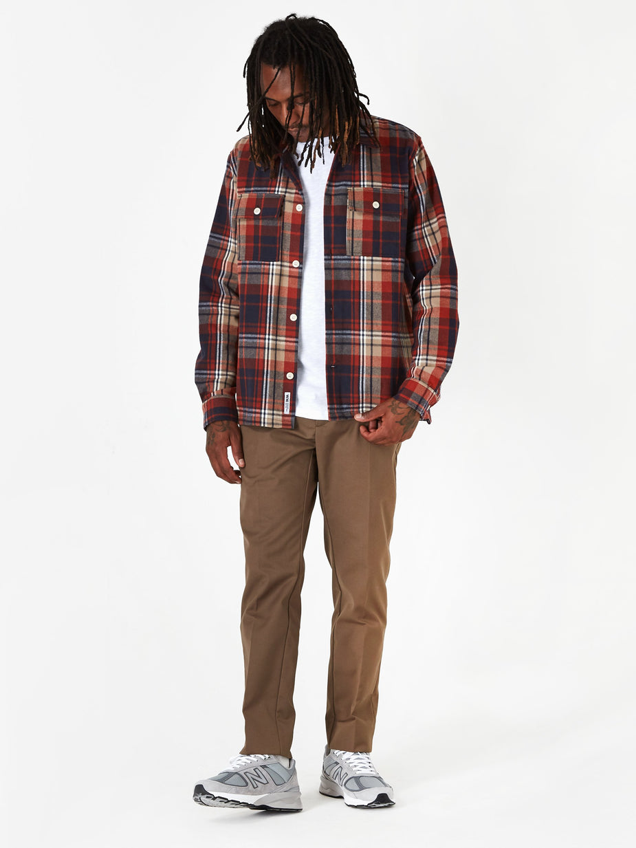 Wood Wood Wood Wood Franco Shirt - Rust Check - Check