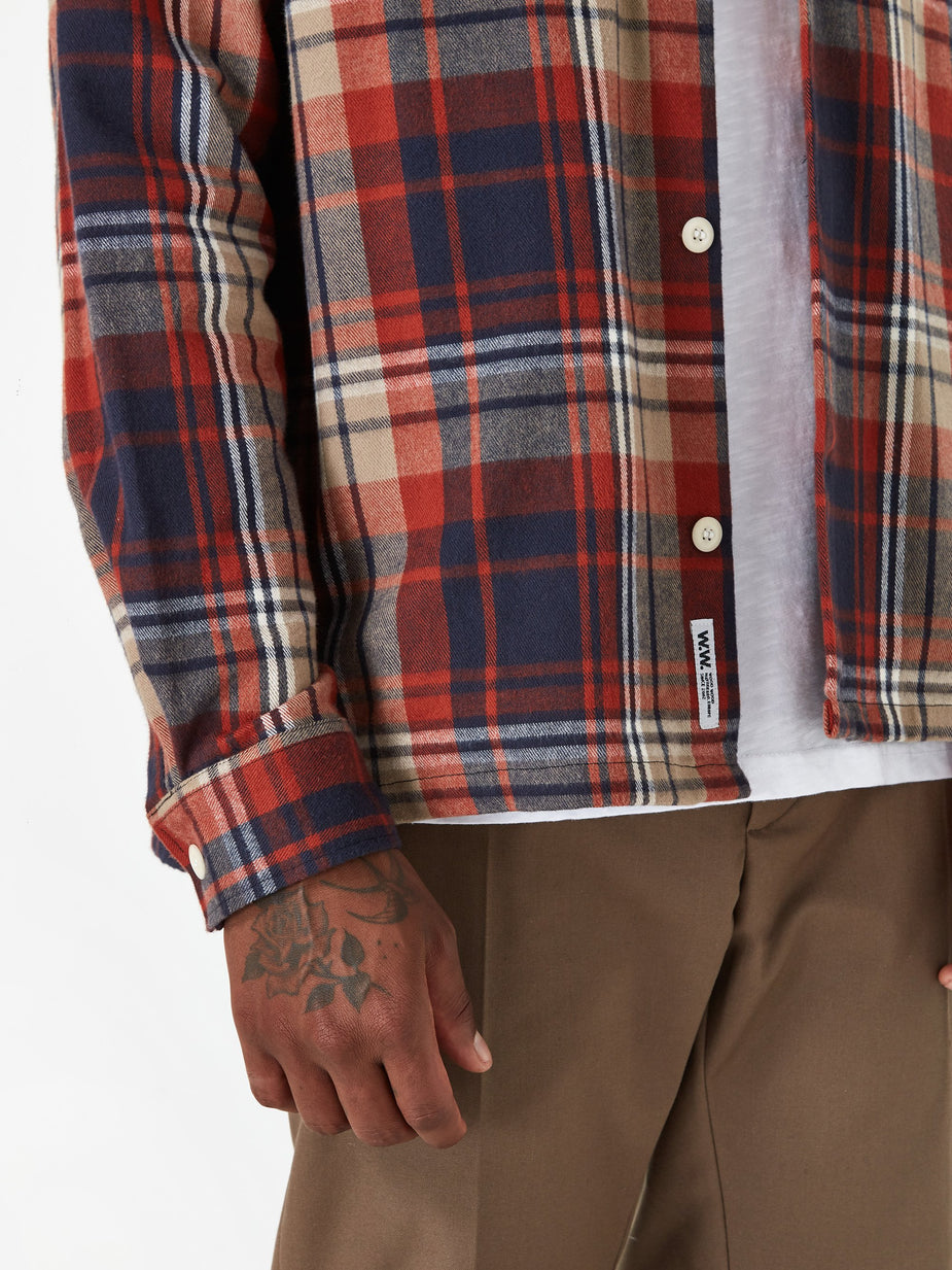 Wood Wood Wood Wood Franco Shirt - Rust Check - Check