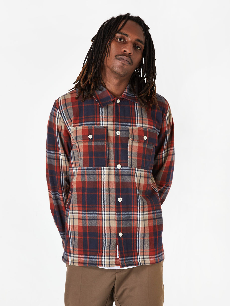 Wood Wood Wood Wood Franco Shirt - Rust Check - Check