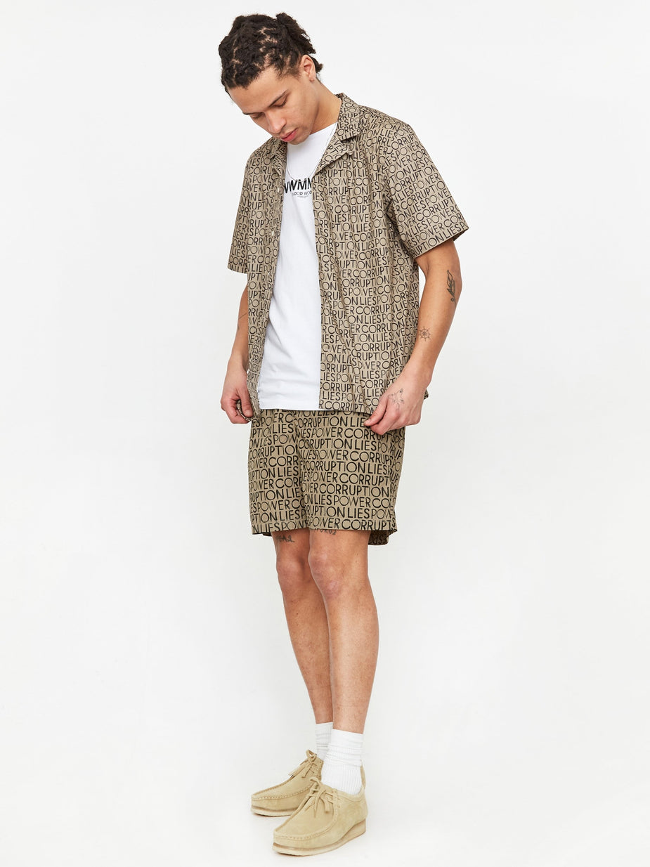 Wood Wood Wood Wood Hamilton Short - Taupe AOP - Neutrals
