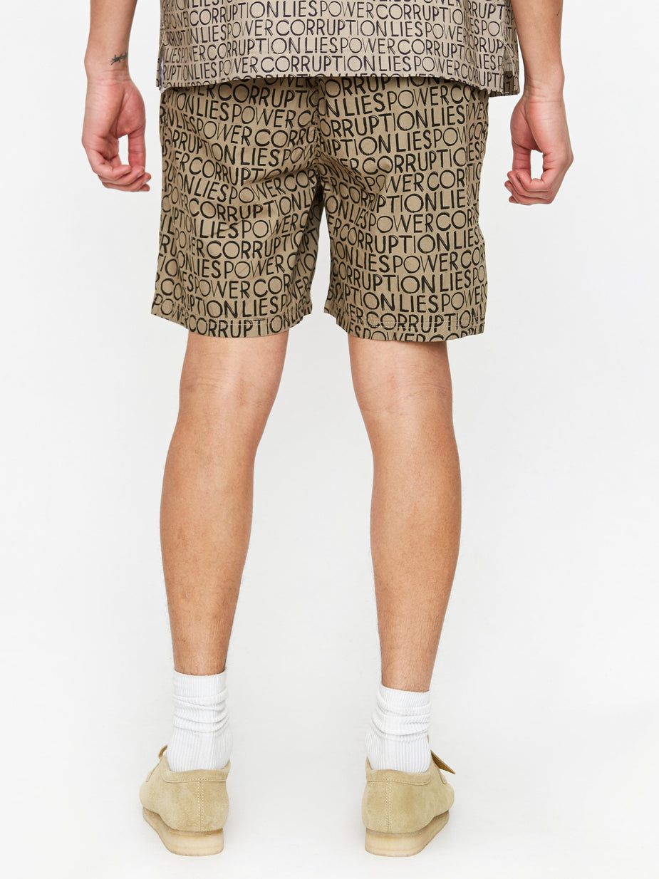 Wood Wood Wood Wood Hamilton Short - Taupe AOP - Neutrals