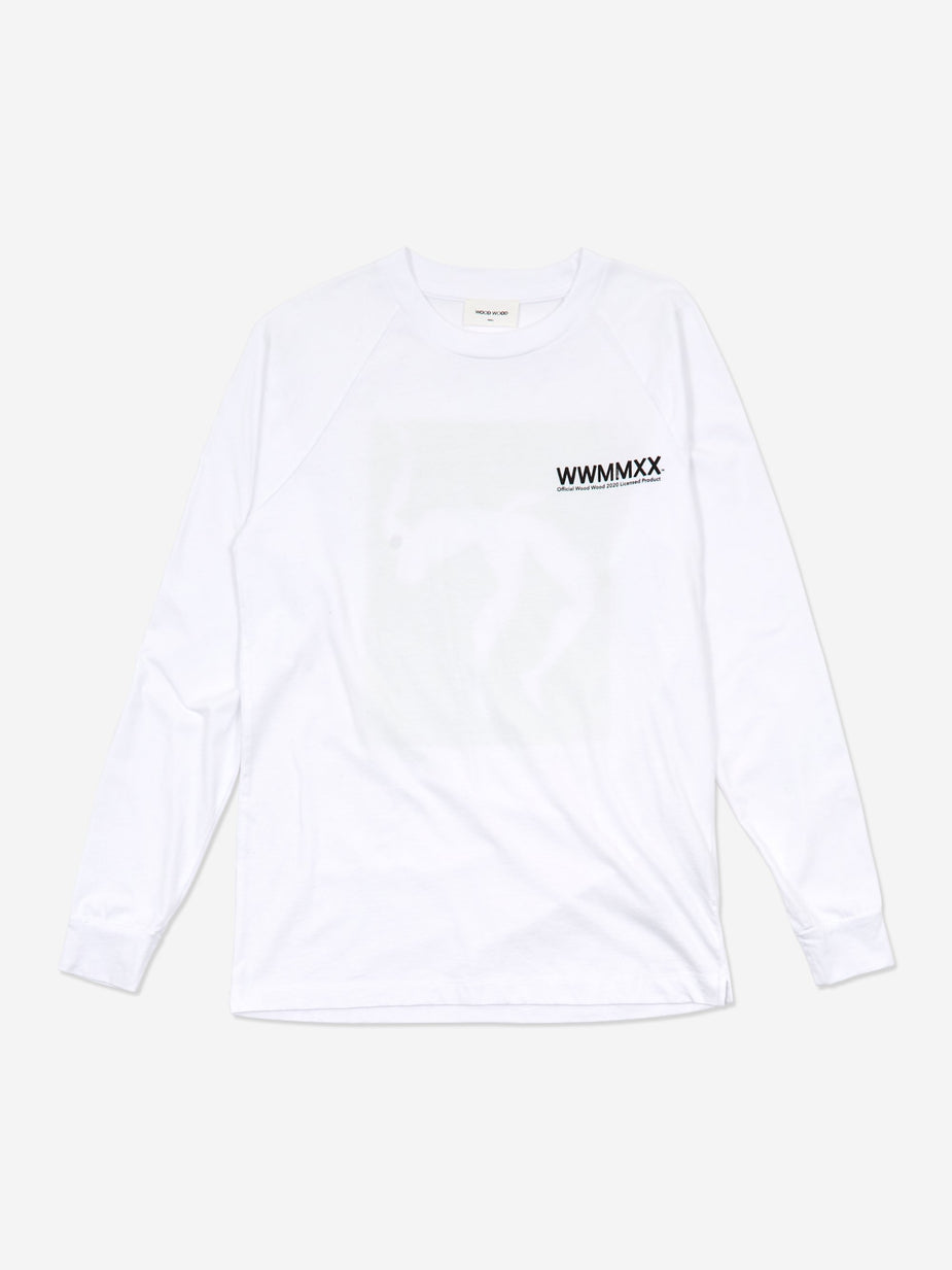 Wood Wood Wood Wood Han Longsleeve T-Shirt - Bright White - White
