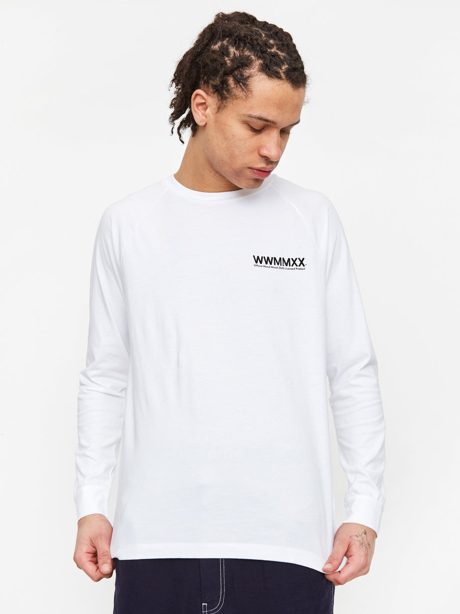 Wood Wood Wood Wood Han Longsleeve T-Shirt - Bright White - White