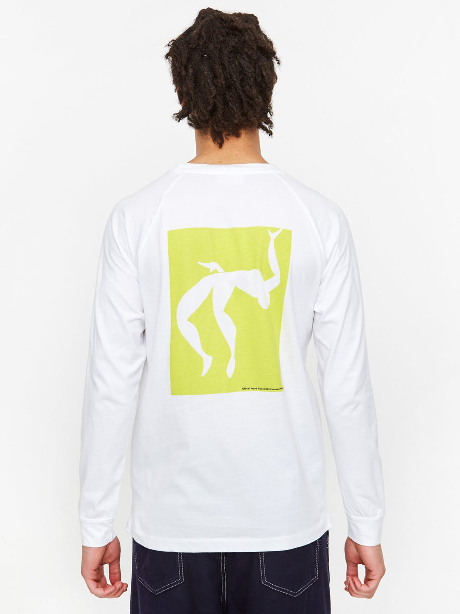 Wood Wood Wood Wood Han Longsleeve T-Shirt - Bright White - White