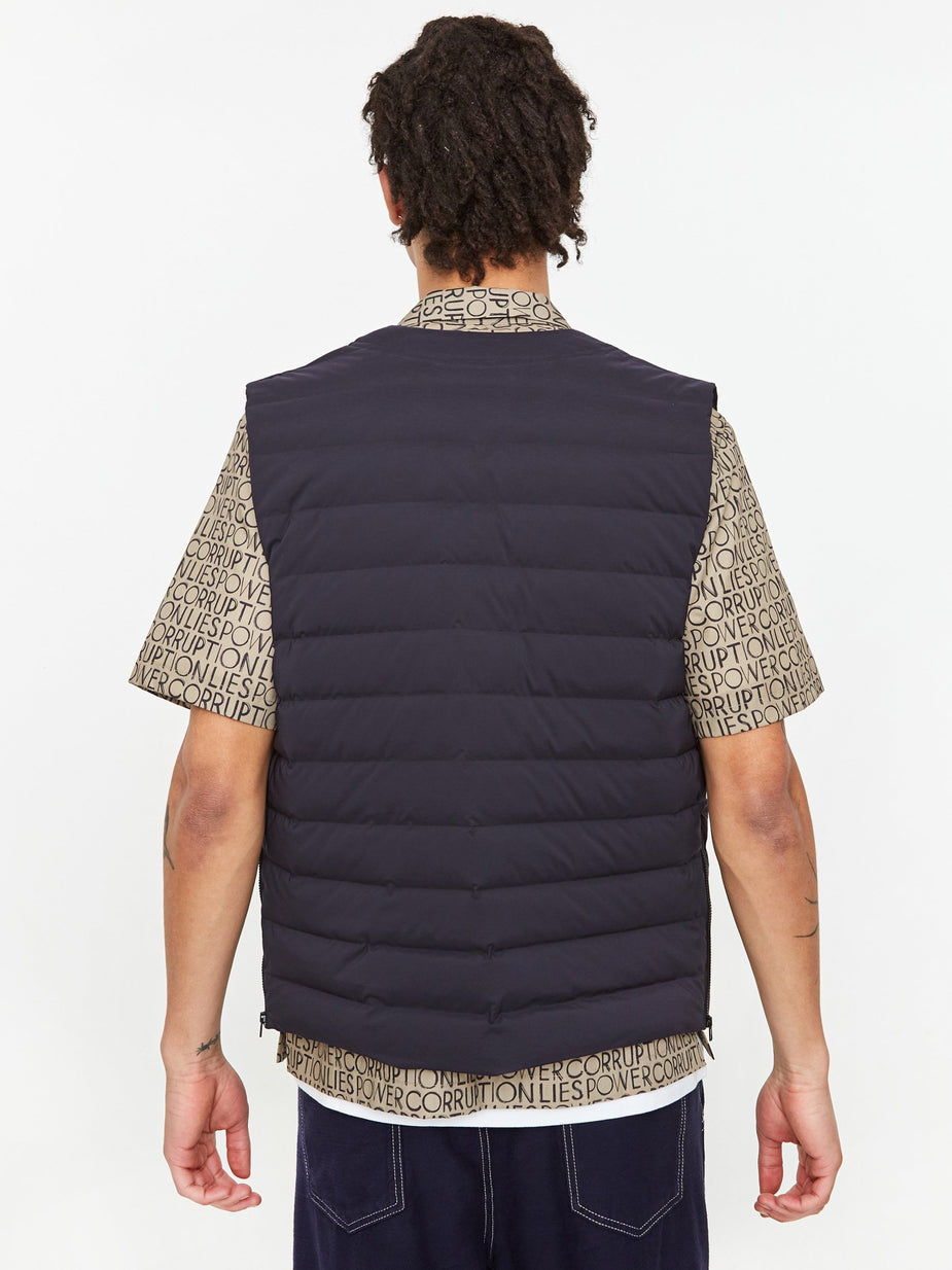 Wood Wood Wood Wood Kelvin Light Padded Vest - Navy - Blue