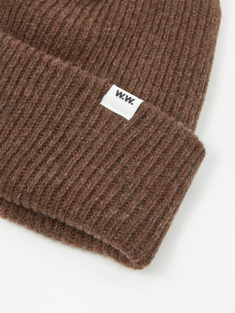 Wood Wood Wood Wood Mande Beanie - Dark Brown - Brown