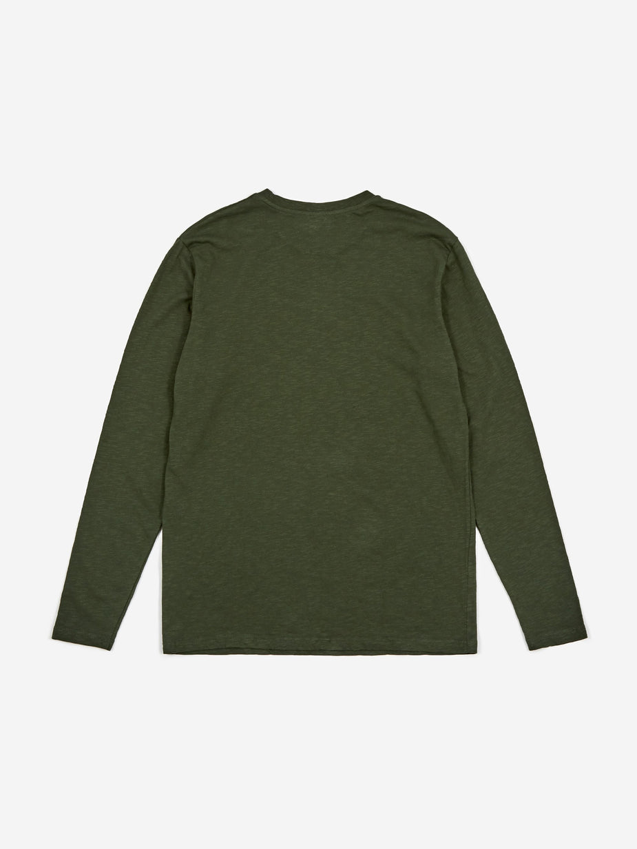 Wood Wood Wood Wood Peter Longsleeve T-Shirt - Dark Green - Green