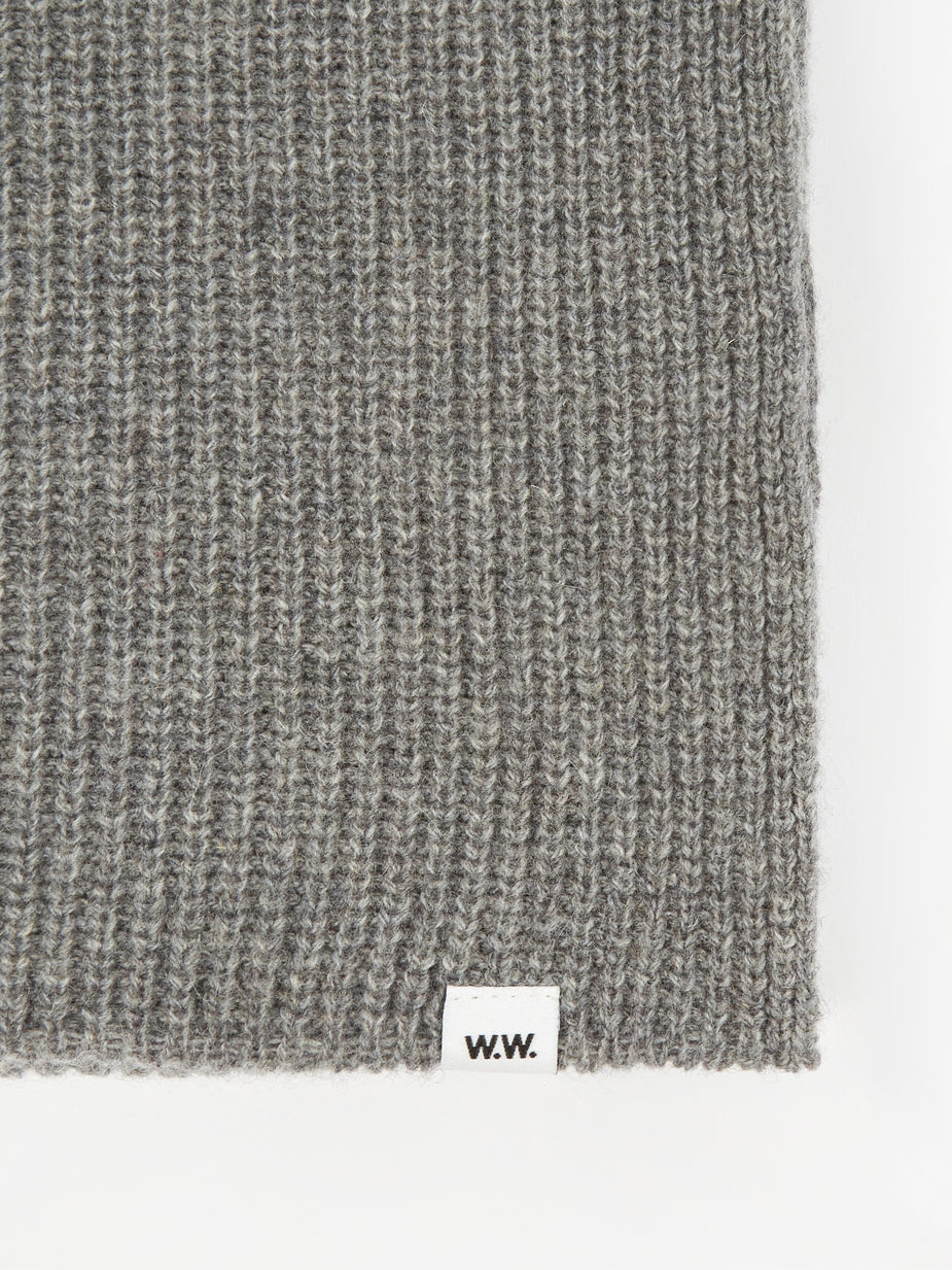 Wood Wood Wood Wood Robin Scarf - Grey Melange - Grey