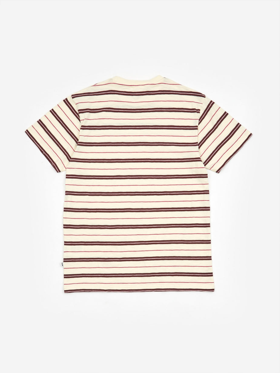 Wood Wood Wood Wood Slater T-Shirt - Off White Stripe - White