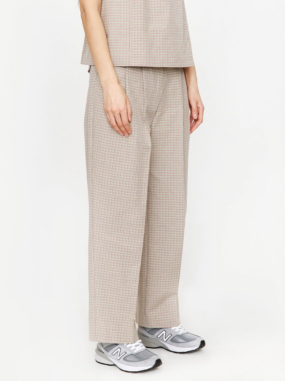 Wood Wood Wood Wood Sunna Trouser - Green Check - Green