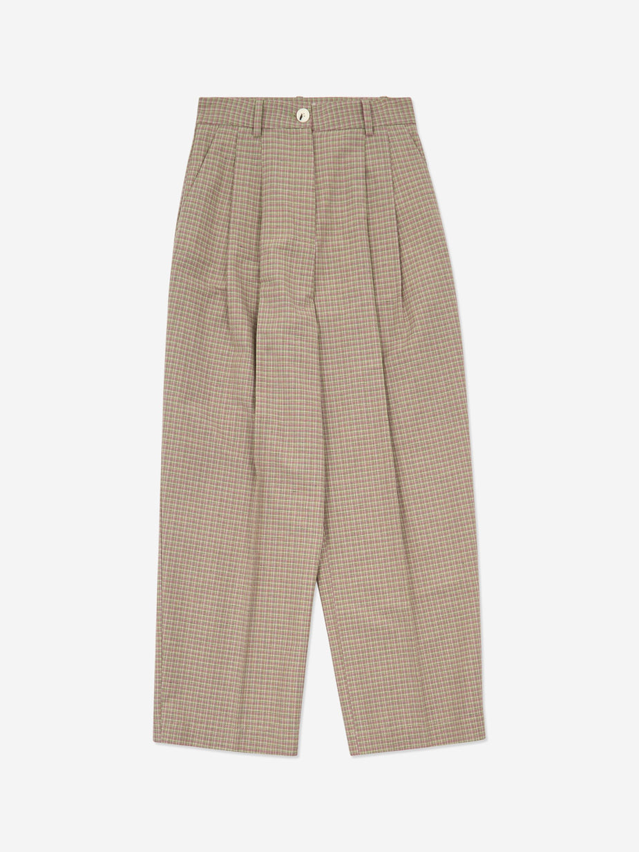 Wood Wood Wood Wood Sunna Trouser - Green Check - Green