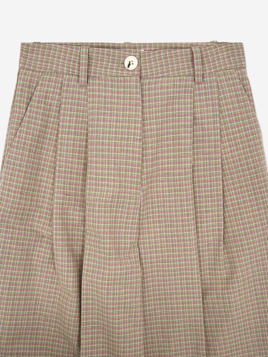 Wood Wood Wood Wood Sunna Trouser - Green Check - Green