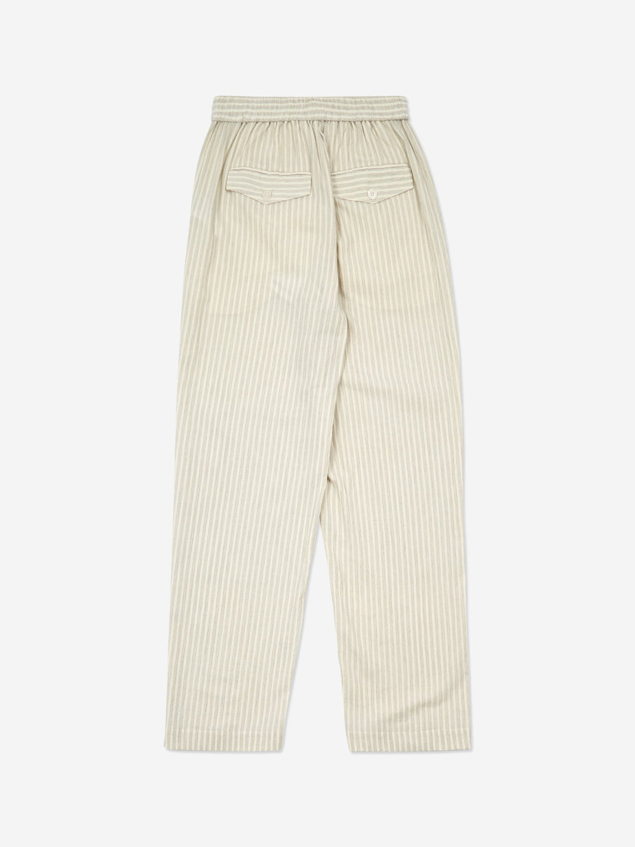 Wood Wood Wood Wood Tilly Trouser - Off White Stripes - White