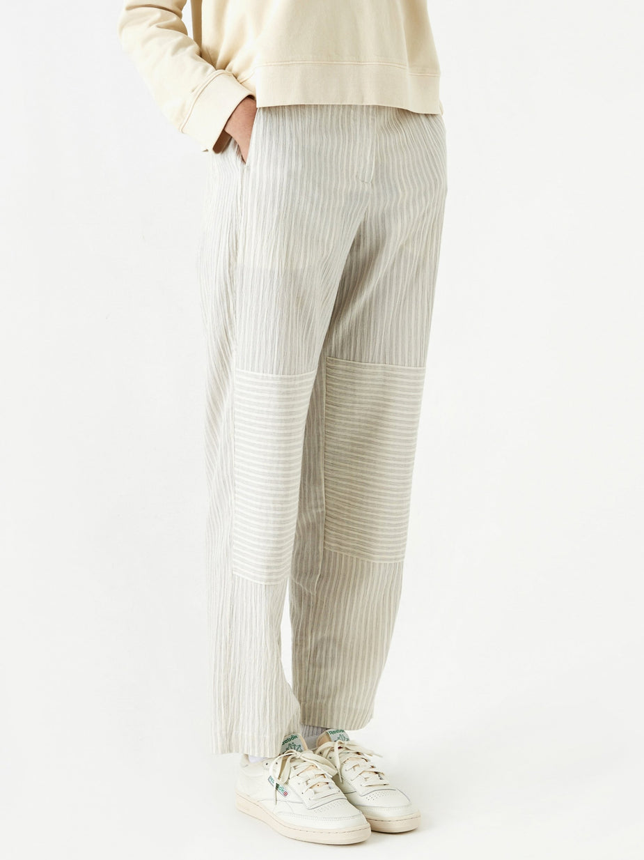 Wood Wood Wood Wood Tilly Trouser - Off White Stripes - White