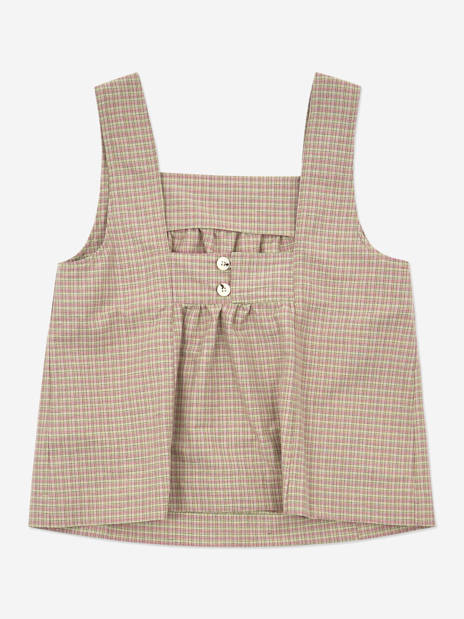 Wood Wood Wood Wood Victoria Top - Green Check - Green