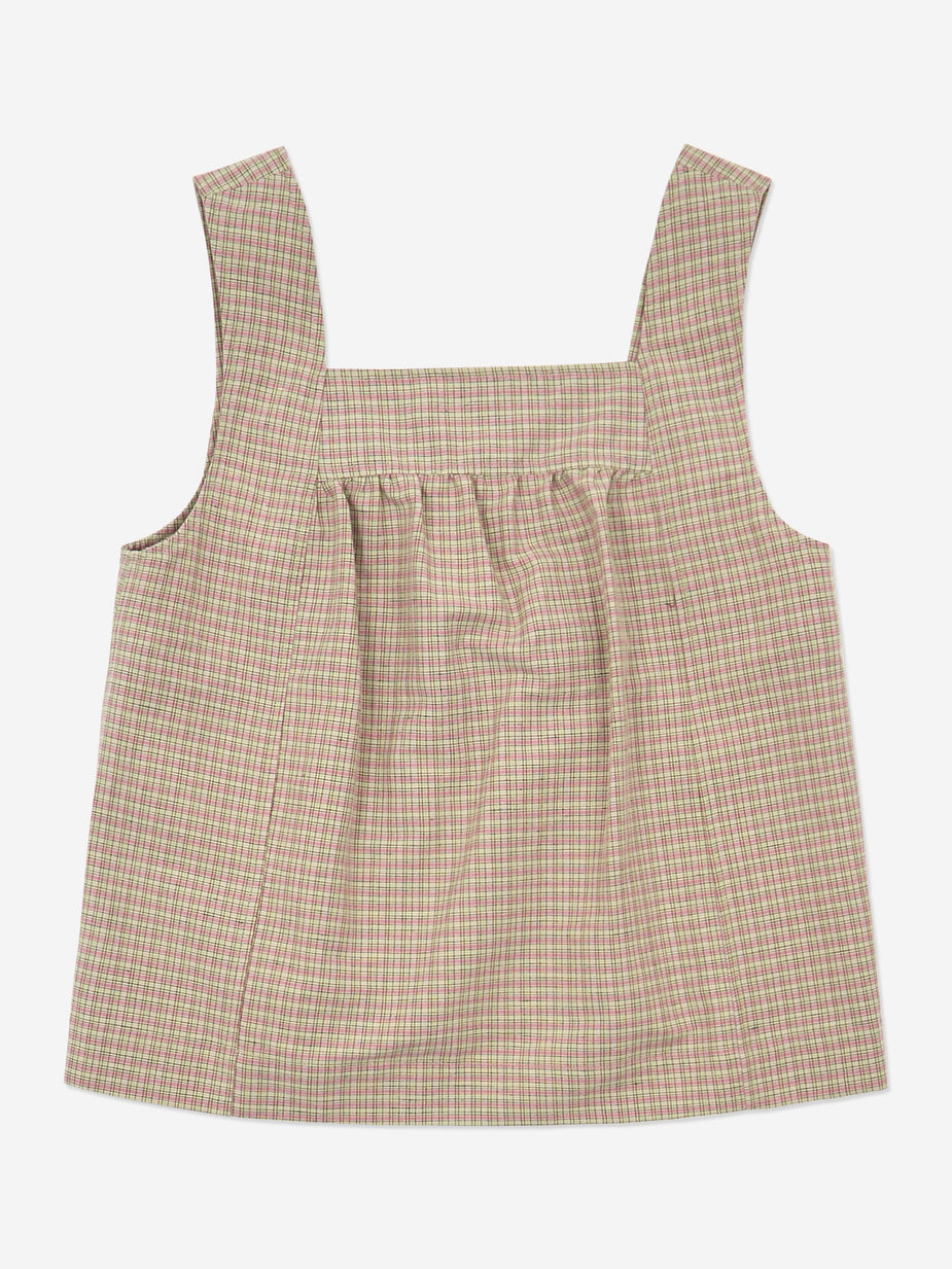 Wood Wood Wood Wood Victoria Top - Green Check - Green
