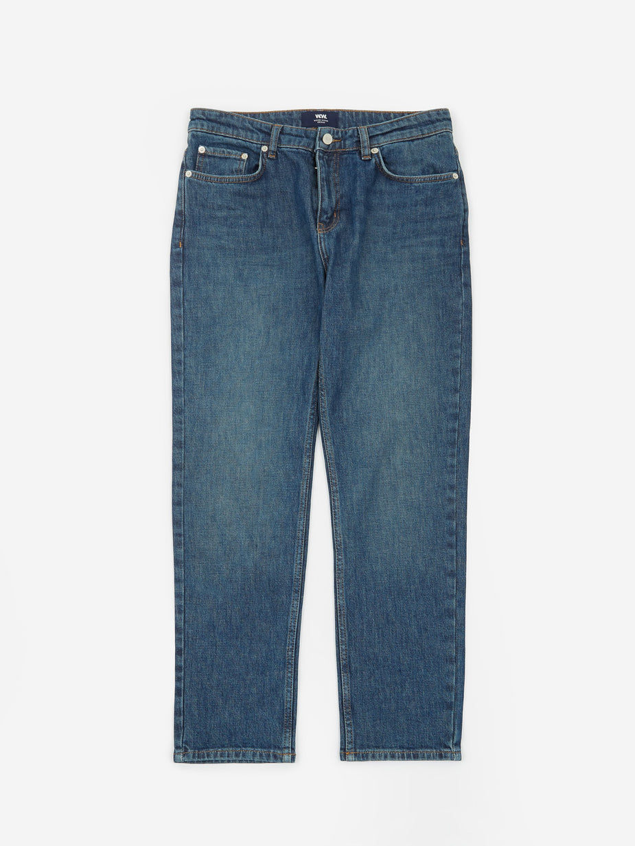Wood Wood Wood Wood Eve Cropped Jeans - Classic Blue Vintage - Blue