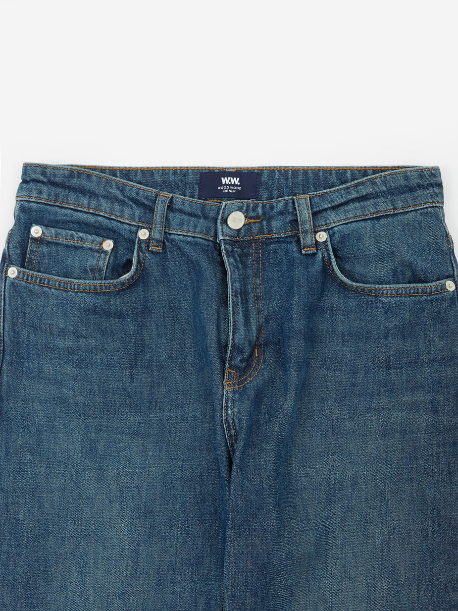 Wood Wood Wood Wood Eve Cropped Jeans - Classic Blue Vintage - Blue