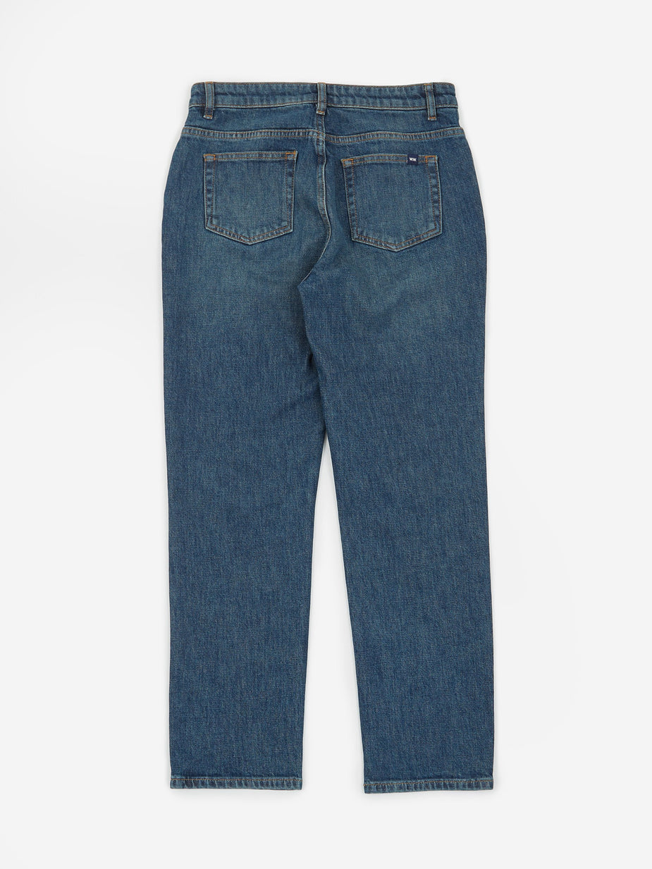 Wood Wood Wood Wood Eve Cropped Jeans - Classic Blue Vintage - Blue