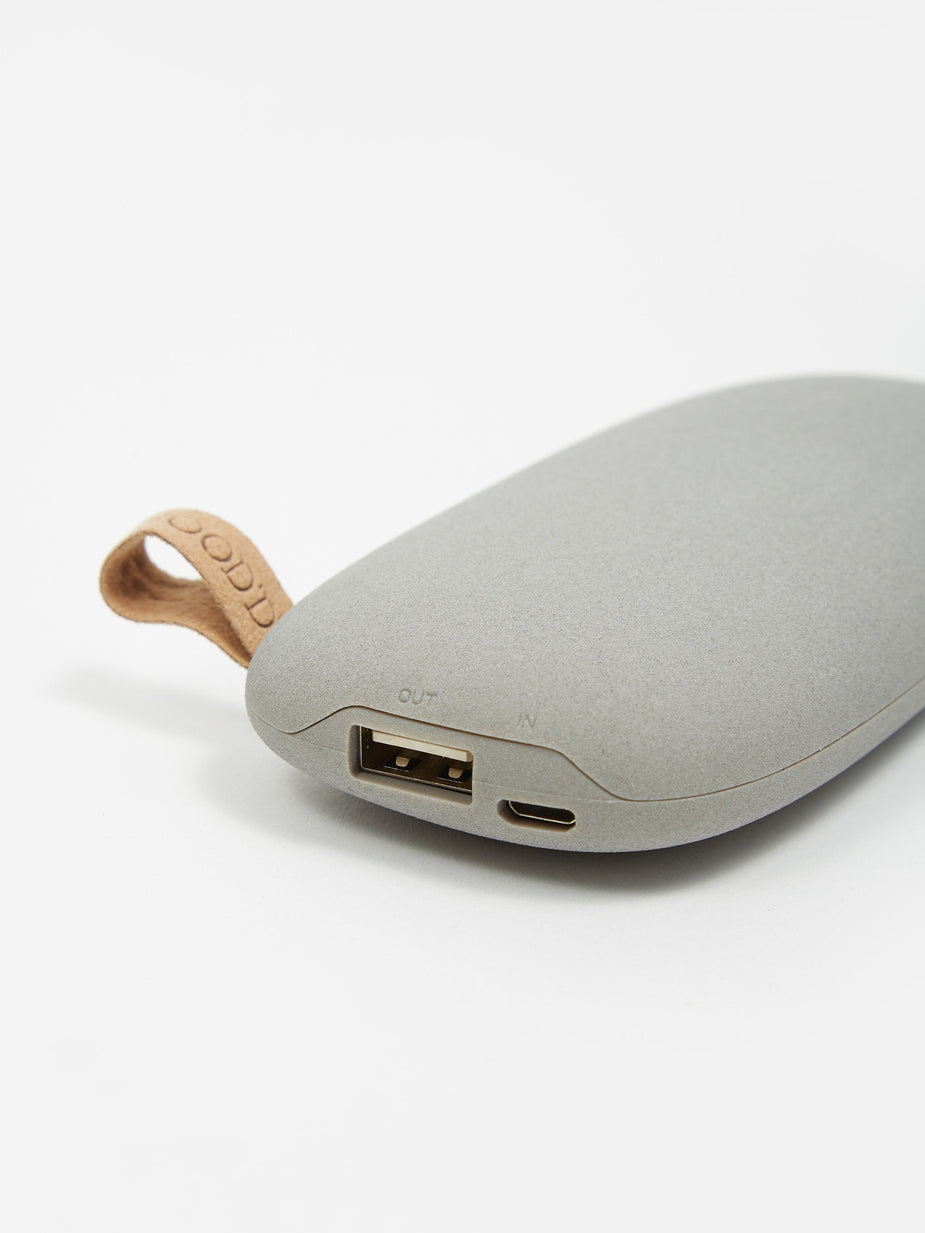 Wood'd Wood'd Large Pebble Powerbank 5200 mAh - Grey - Grey