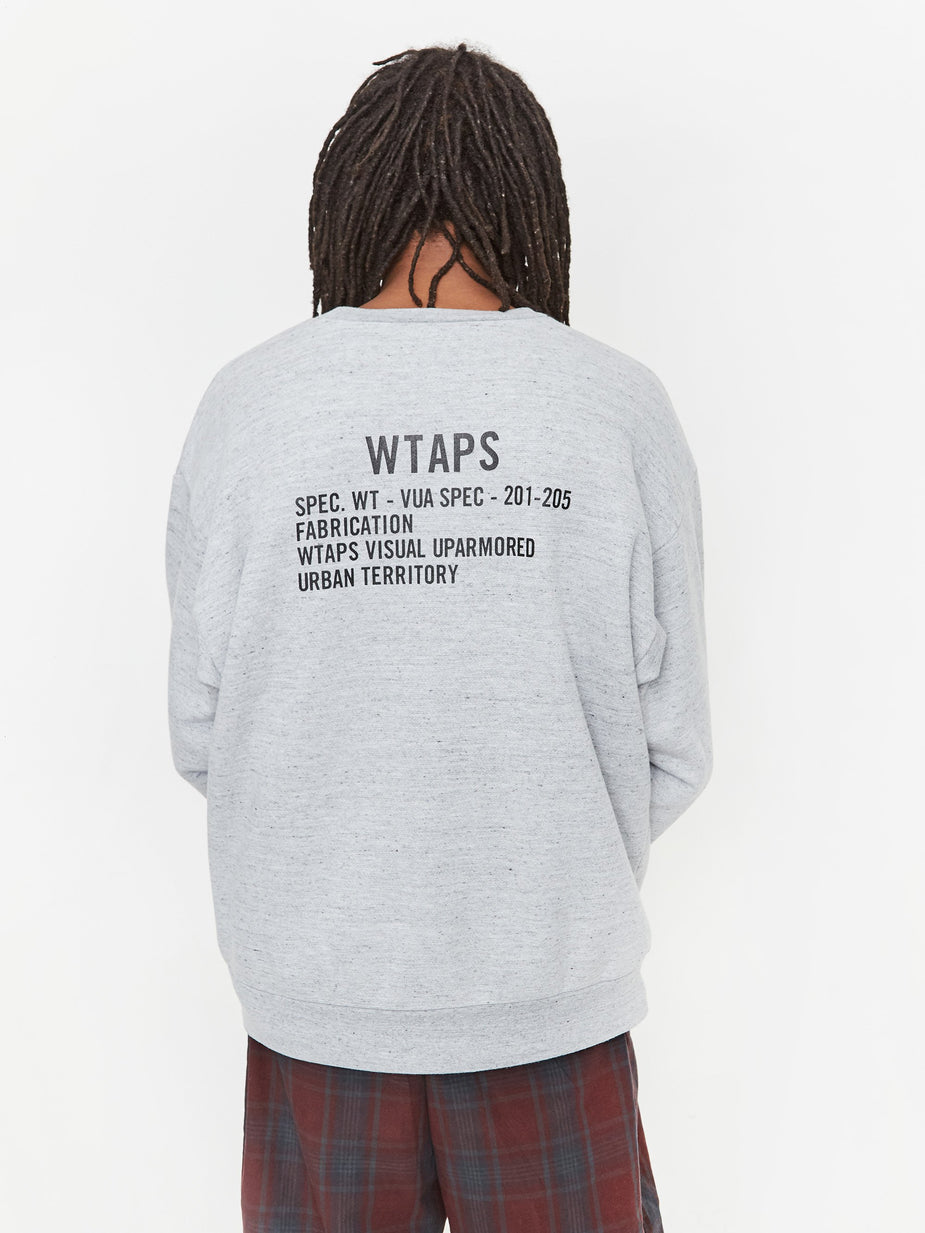 WTAPS WTAPS Academy Crewneck Sweatshirt - Grey - Grey