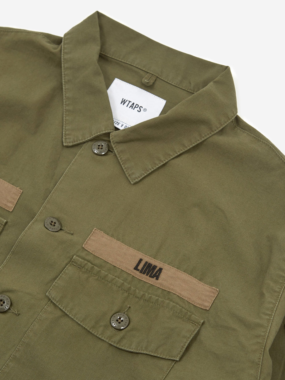 WTAPS WTAPS BUDS Longsleeve Shirt - Olive Drab - Green