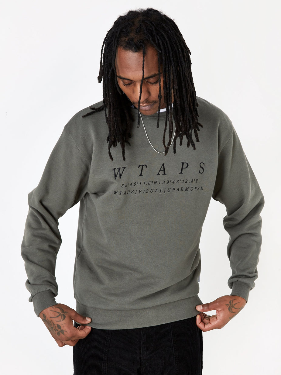 WTAPS WTAPS System Sweatshirt - Olive Drab - Green