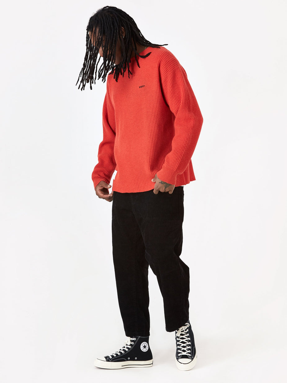 WTAPS WTAPS Waffle Jumper - Orange - Orange