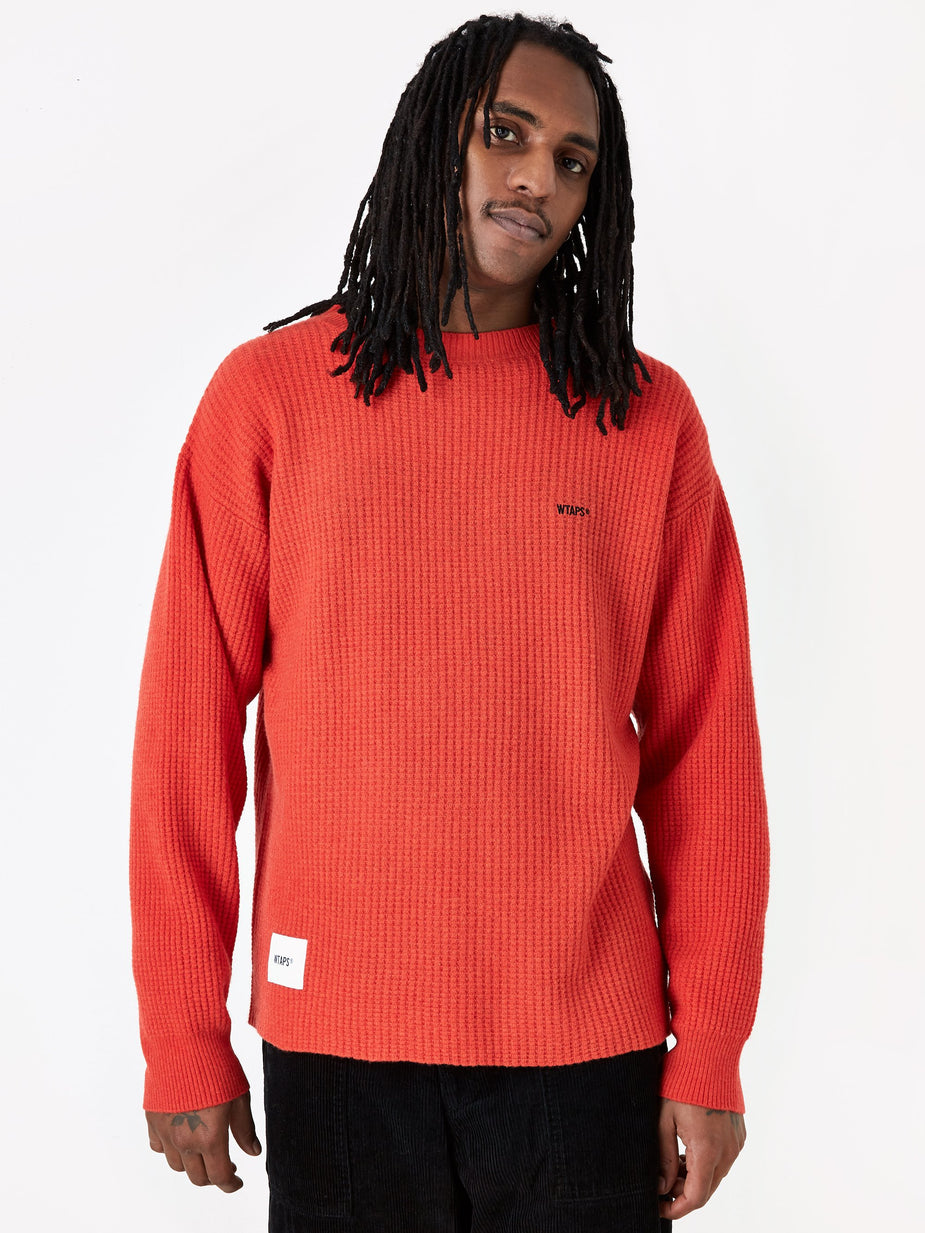 WTAPS WTAPS Waffle Jumper - Orange - Orange