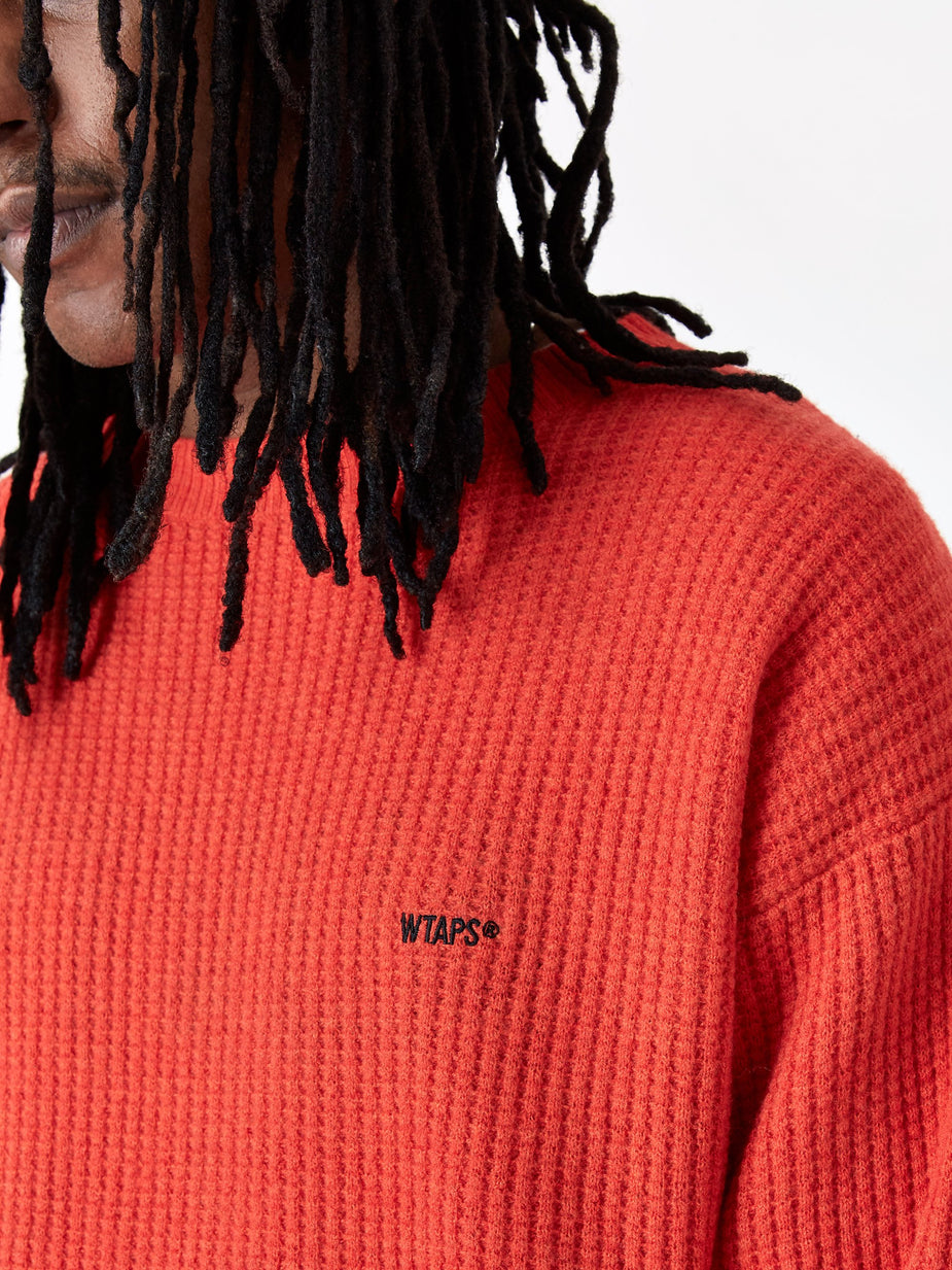 WTAPS WTAPS Waffle Jumper - Orange - Orange