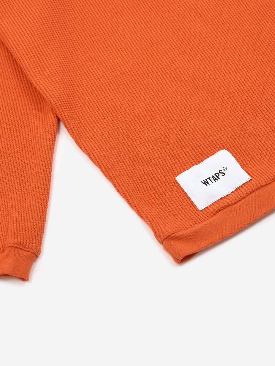 WTAPS WTAPS Waffle Longsleeve T-Shirt - Orange - Orange