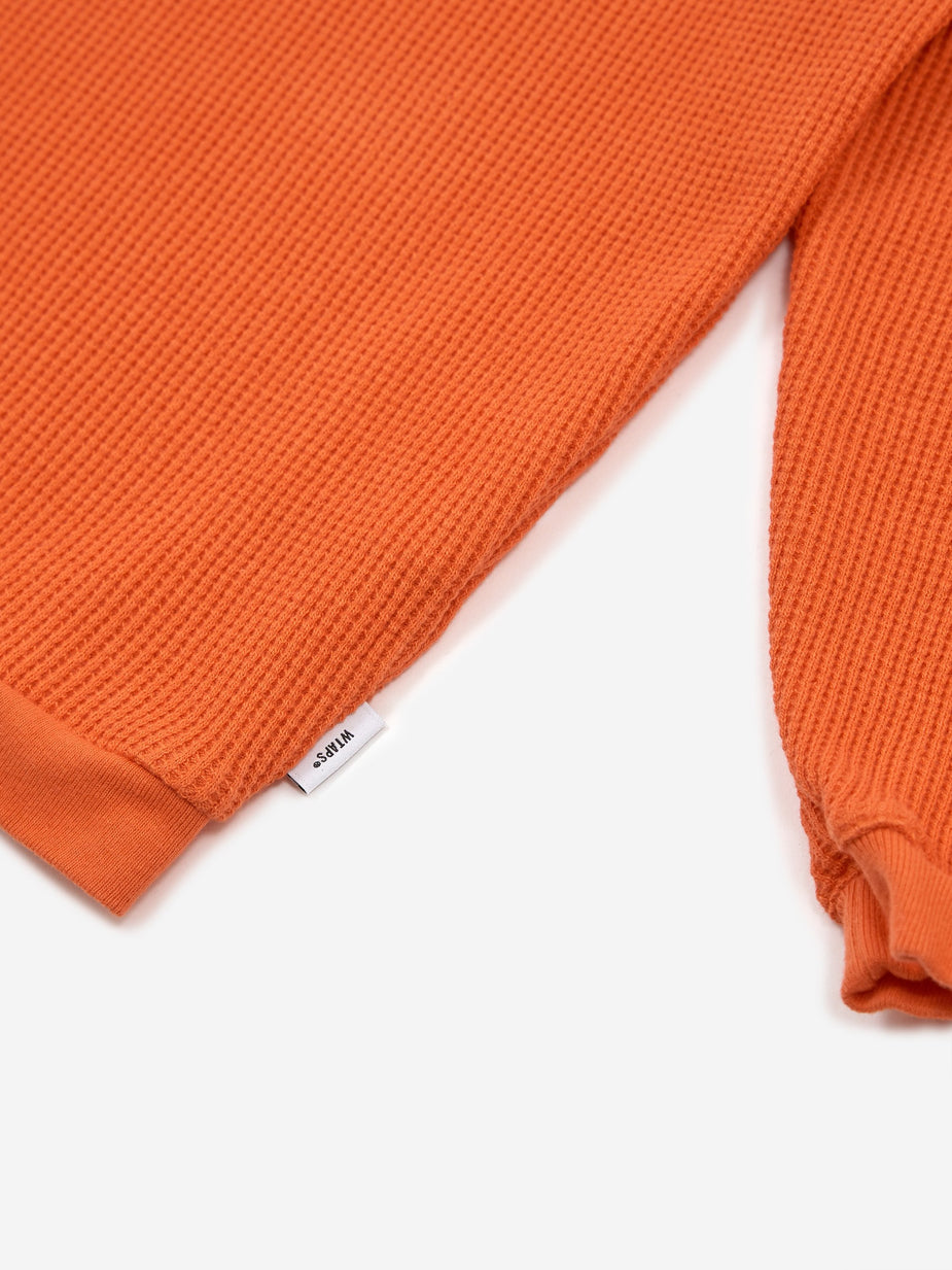 WTAPS WTAPS Waffle Longsleeve T-Shirt - Orange - Orange