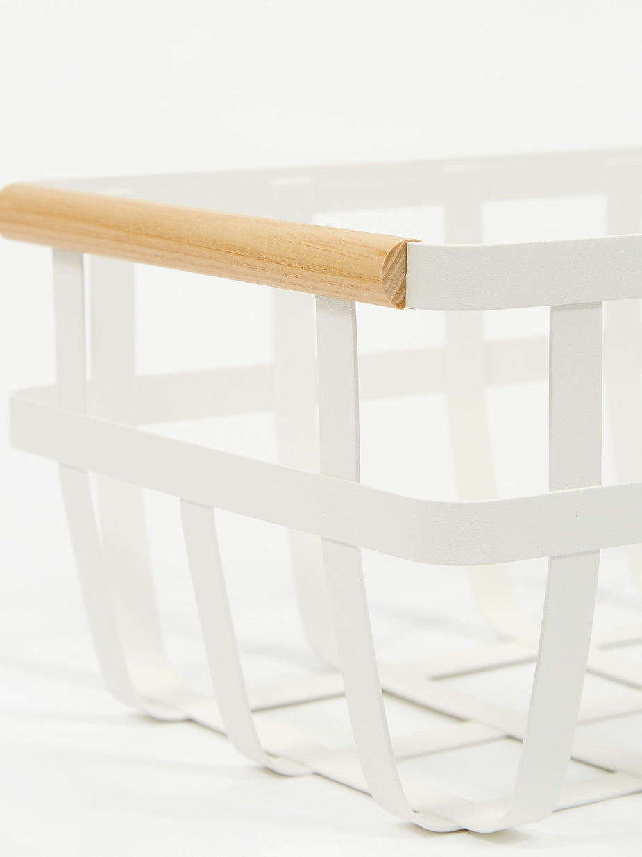Yamazaki Yamazaki Tosca Kitchen Basket Large - White - White