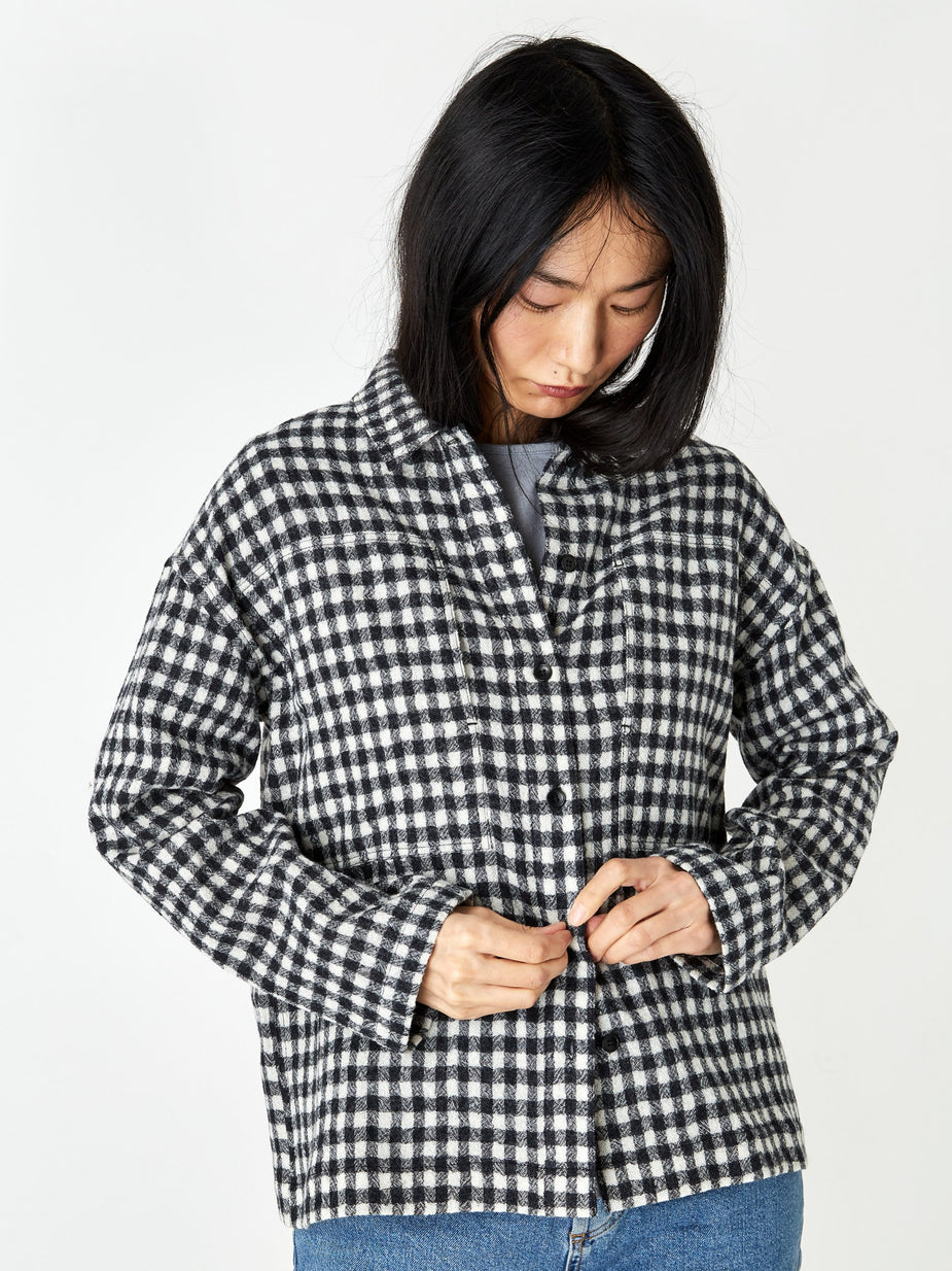 YMC YMC Check Miler Shirt - Black/Ecru - Black