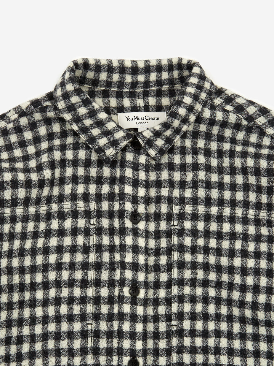 YMC YMC Check Miler Shirt - Black/Ecru - Black