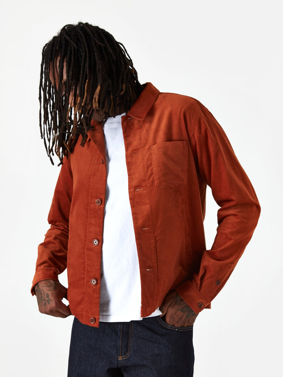 YMC YMC Cord Bowling Shirt - Rust - Other