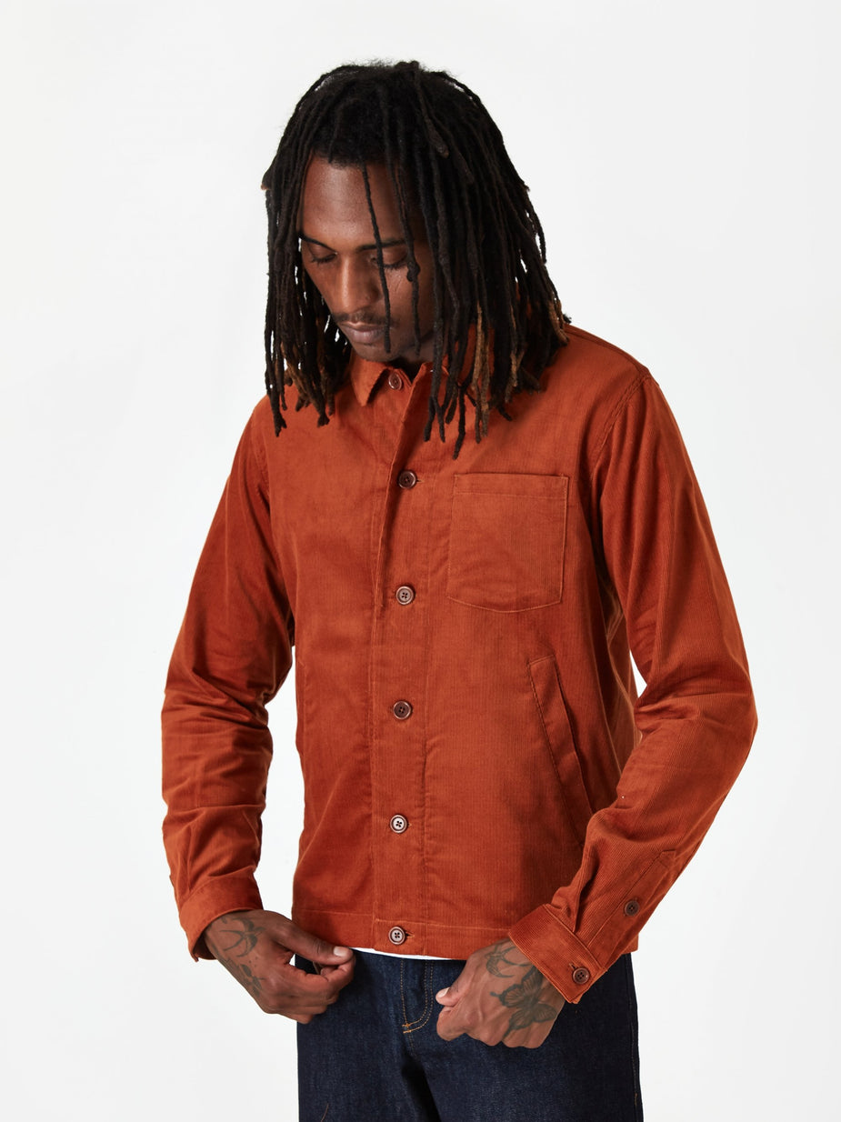YMC YMC Cord Bowling Shirt - Rust - Other