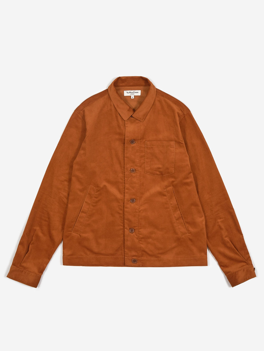 YMC YMC Cord Bowling Shirt - Rust - Other